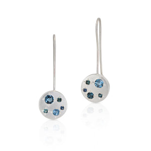 Robyn Clarke- Stratum Disc earrings – blue green